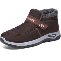 Herrenschuhe, Baumwollschuhe, Baumwollstiefel, Samtverdickt, Herrenstiefel, Warme Schuhe, Schneestiefel, Kurze Stiefel 39 braun