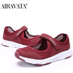 Damen-Sneaker, modisch, Outdoor, Mesh, lässig, atmungsaktiv, leicht, flach, bequem, Slip-on-Schuhe 37 rot