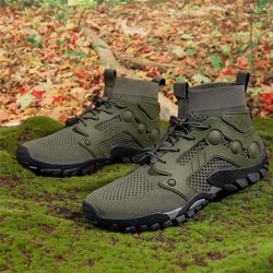 Rutschfeste Outdoor-Wander- und Kletterschuhe: Verschleißfest, Wat- und Angelbereit 46 armee grüne