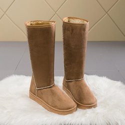 Winter Damen High Tube Schneestiefel Hohe Polsterung Schwarze Stiefel Schneestiefel Damen Hohe Stiefel Warme Schuhe 35 kamelfarben