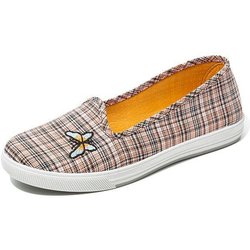 Alte Peking-Stoffschuhe, weibliche weiche Sohlen, rutschfeste Mutter-Schuhe mittleren Alters, flacher Mund, bequeme Großmutter-Schuhe, ältere Schuhe 39 kaffeebraun