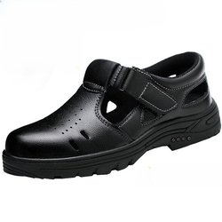 Arbeitsschutzschuhe Herren Sommer Stahlkappe Anti-Schlag Anti-Stich Anti-Geruch Atmungsaktiv Sandalen Baustellen Arbeitsschuhe Verschleißfest Leicht 43 schwarz
