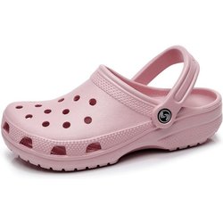 2023 neue Sommer frauen Strand Hohl Sandalen und Hausschuhe männer Flache Unterseite Outdoor Waten Sandalen 41-42 rosa