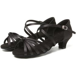 Damen Mädchen Latein Tanzschuhe Kinder Weiche Sohle Gesellschaftstanz Schuhe Salsa Chacha Schuhe Absatz 4cm 38 schwarz