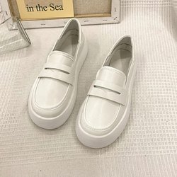 WTEMPO Damen Flats Elegant Temperament Weiche Sohle Runde Zehenpartie Flacher Absatz Dicke Sohle Atmungsaktiv Rutschfest Bequem Frühling und Herbst Einzelne Schuhe 40 weiß