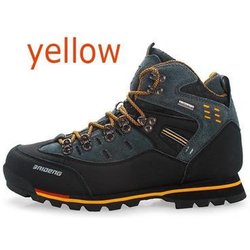 Rutschfeste Outdoor-Trekking-Wanderstiefel für Herren, wasserdichte, rutschfeste Winterschuhe 45 gelb