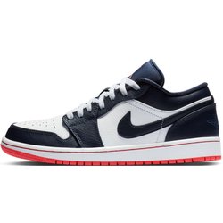 Air Jordan 1 Retro Low Obsidian Ember Unisex Sneaker Blau Ember-Glow-Weiß 553558-481 42