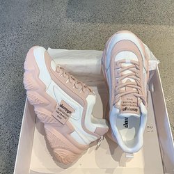 Mode Student Atmungsaktive Schuhe Frühling und Sommer Vielseitige Plattform Sneakers Casual Outdoor Laufschuhe 35