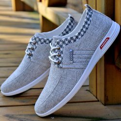 Frühling Casual Herren Erbsen Schuhe Trendige alte Peking Segeltuchschuhe koreanischen Stil atmungsaktive Leinenschuhe 39