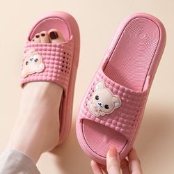 Hausschuhe für Damen, Sommer, dicker Boden, leichte Hausschuhe, rutschfest, niedlich, A-Flip-Flops, Sandalen 41 rosa
