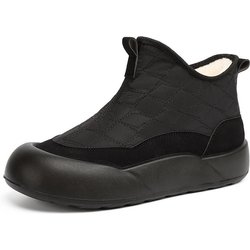Damen Baumwollschuhe, Schneestiefel, Fleece und verdickte Baumwollstiefel, Vielseitige Damenstiefel, Warme Stiefel 41 schwarz
