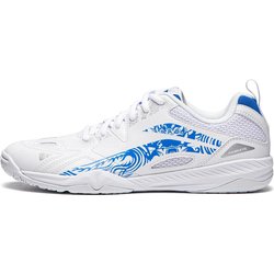 Li Ning Tischtennis Serie Eagle Eye 2.0 Bequeme Lässige Strapazierfähige Low-Top Professionelle Tischtennisschuhe Unisex Sneaker Weiß Blau APPU025-7 44⅓