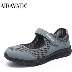 Damen-Sneaker, modisch, Outdoor, Mesh, lässig, atmungsaktiv, leicht, flach, bequem, Slip-on-Schuhe 38 grau