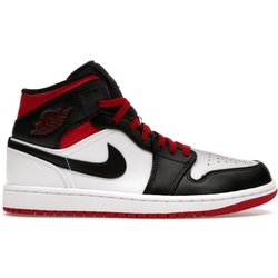 Air Jordan 1 Mid Gym Red Black Toe Herren Sneaker Weiß DQ8426-106 46