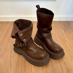 Britische Martin Boots Damen 2025 neu Herbst Retro Damen Schuhe Maillard braune Stiefel Plateau schwarze kurze Stiefel 40
