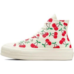Converse Chuck Taylor All Star Lift Platform High Kirschen Damen Sneaker Creme Reiher Rot A08096C 37.5