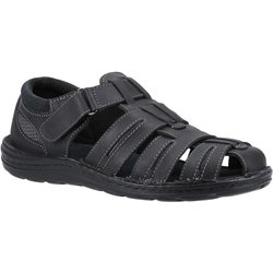 Hush Puppies Herren Albert Fisherman Ledersandalen 12 UK schwarz