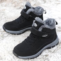 MCTIN Paar Schneeschuhe Winter Plüsch Warme Plattform Turnschuhe für Frauen Casual Anti Slip Klettern Schuhe Männer 40 schwarz