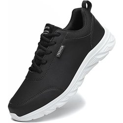 38-46 Herren-Ultraleichte, großformatige Scrub-Lederoberfläche, kostengünstige Sportschuhe 39 weiß/schwarz