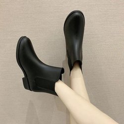 Damen Regenstiefel Kurze Regenstiefel Rutschfeste Wasserstiefel Weibliche Erwachsene Gummischuhe Küchenarbeitsschuhe Wasserdichte Schuhe Mutterschuhe 37 schwarz