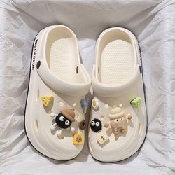 Sommer Cartoon Slip-On Outdoor Hausschuhe: Rutschfeste Baotou-Strandschuhe mit dicken, weichen Sohlen 38-39