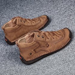 Herren Leder Freizeitschuhe Britischer Stil Bequeme Herrenmode Wanderschuhe Mokassins 43 gelb/gold