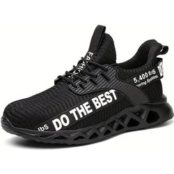 Sicherheitsschuhe mit Stahlkappe für Männer und Frauen, leichte Arbeitsschuhe mit Schutz, durchtrittsichere Arbeitsschuhe, Unisex-Bausicherheits-Arbeitsstiefel 43 schwarz