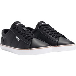 Boss Herren Jodie Leder Tennisschuhe 6 UK schwarz