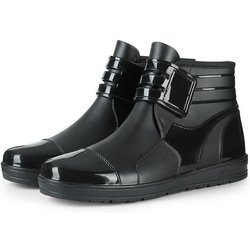 Wasserdichte Regenstiefel, kurze Röhre, Regenstiefel für Herren, rutschfest, verschleißfest, vier Jahreszeiten, wasserdichte Küche, Gummischuhe, Herren-Arbeitsschuhe 39