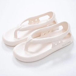 Herren- und Damen-Strand-Flip-Flops, Wassersandalen, Outdoor-Hausschuhe, atmungsaktive Sandalen, bequeme, weiche Slides für Damen und Herren 40-41 weiß
