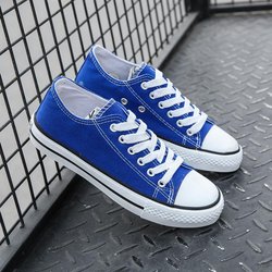 Modische Segeltuchschuhe für Paare, Studenten, Sport, einfarbige Segeltuchschuhe 42 blau