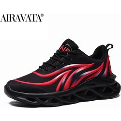 Herren-Turnschuhe mit Flammenmuster, bequeme Laufschuhe, Outdoor-Männer-Sportschuhe 42 schwarz/rot