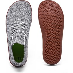 Minimalistische Barfußschuhe, Unisex, leicht, atmungsaktiv, Null-Sohlen, breite Zehen, Herren-Laufschuhe, Outdoor-Freizeit-Walking-Schuhe 46 grau