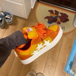 Retro Studenten Explosion Paar Board Schuhe Nische Original 2025 Frühling und Herbst neue dicksohlige vielseitige Star Canvas Schuhe Frauen 38 orange