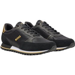 Boss Herren Parkour Leder Laufschuhe 6 UK schwarz