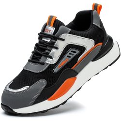 Mode Mode Arbeit Turnschuhe Männer Anti Pannensichere Anti-smash Sicherheitsschuhe Rutschfeste Schutzschuhe Arbeitsstiefel Stahlkappe Schuhe Sicherheit 40 orange