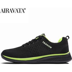 Herren- und Damen-Strick-Sneaker, ultraleicht, atmungsaktiv, für Sport, Laufen, Gehen, Fitnessstudio 42 grün/schwarz
