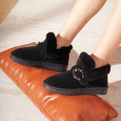 Schneestiefel Damen Dicke Winter Plus Samt Baumwollschuhe Damen Oberbekleidung Rutschfeste warme Schuhe Plüschschuhe Baumwollschuhe 40