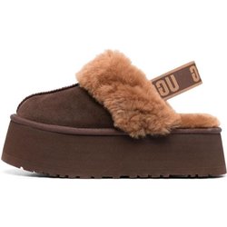 Neue UGG Funkette Slipper 'Braun' Damen 1113474-BCDR