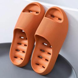 Deodorant-Sandalen mit dicken Sohlen, Hausschuhe für Herren und Damen, für das Familienbad, rutschfeste Hausschuhe mit weicher Unterseite, für Paare 36-37 orange