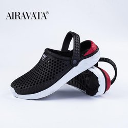Unisex Fashion Beach Clogs Dicke Sohle Slipper Wasserdichte Anti-Rutsch-Sandalen Flip-Flops für Damen Herren 44 schwarz