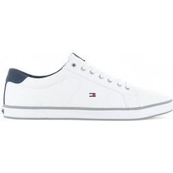 Tommy Hilfiger Harlow - Herren Sneakers Schuhe Canvas Weiß FM0FM00596-100 ORIGINAL EU 41 UK 7 weiß