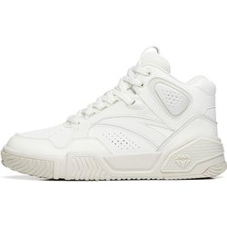 Neue Anta Flame Rutschfeste Dämpfung Abriebfest High-Top Skateboard Schuhe Damen Weiß Grau 122238090R-1 36.5