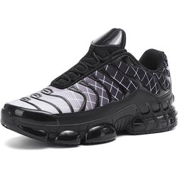 Herrenschuhe in Übergröße, modischer Trend, rutschfeste und verschleißfeste Sport- und Freizeitschuhe, Laufschuhe, Herrenschuhe 46 weiß/schwarz