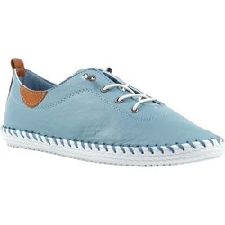 Lunar Damen/Damen St Ives Leder Plimsolls 4 UK