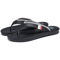 WTEMPO Sommer Herren Flip-Flops Outdoor Weiche Sohle Leichte Rutschen Rutschfeste Indoor Slipper Strandschuhe 44 schwarz