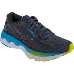 Mizuno Wave Skyrise 4, graue Herren-Laufschuhe 45 grau