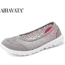 Modische Damen-Flats-Schuhe, Damen-Slip-on-Plateau-Sneaker, süße Loafer-Schuhe, Größe 35–42 38 grau