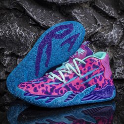 Unisex-Basketballschuhe, atmungsaktives Mesh, hochwertige Basketballschuhe, atmungsaktive Sportschuhe, Tennis-Sneakers, rutschfeste Sohle und gepolsterte Unterstützung 37 rose rot