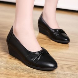 Einzelschuhe Damen Freizeitschuhe Damen Weichbesohlte Rutschfeste Bequeme Pumpschuhe Keilabsatz Arbeitsschuhe Leicht und Weich 37